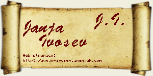 Janja Ivošev vizit kartica